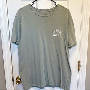 ♥️💖 Reef Men’s Green Graphic Tee Shirt Vintage Size L